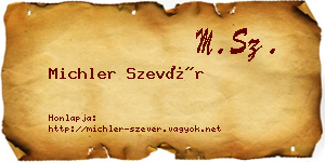 Michler Szevér névjegykártya